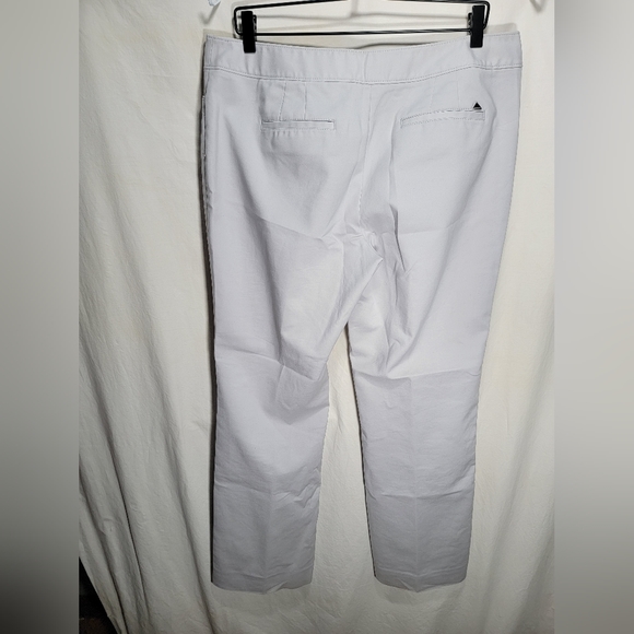 White House Black Market straight leg 14R light gray almost white pants NICE! - Picture 7 of 7